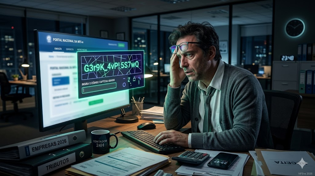Portal Nacional da NFS-e: Captchas e Instabilidades travam sua contabilidade?